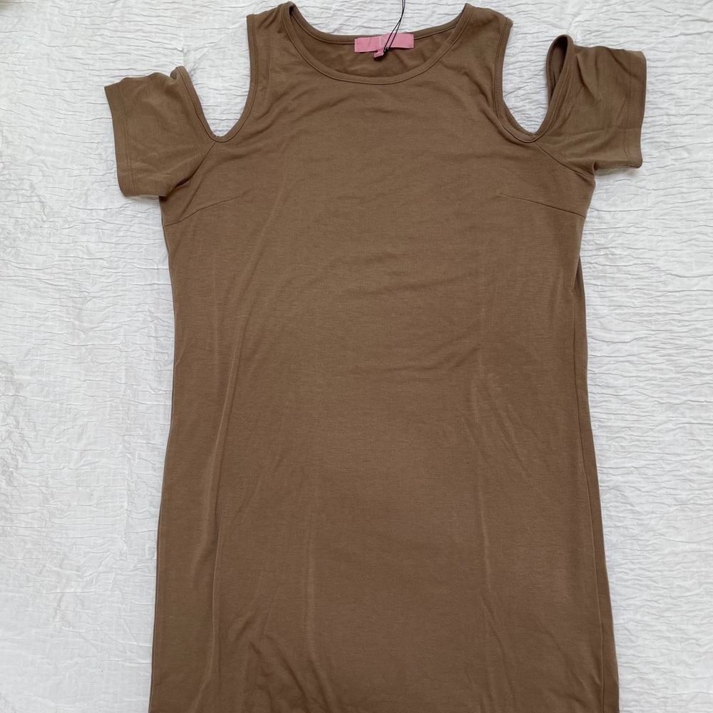 Cold Shoulder Flare Tunic Dress